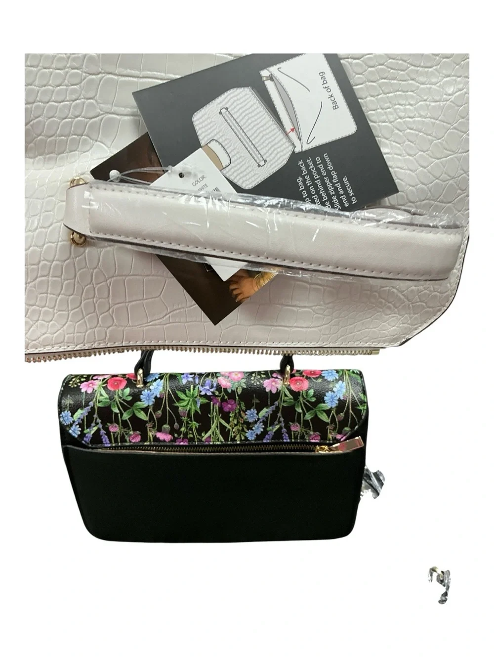 IMAN - NWT - Global Chic Interchangeable Flap Handbags with Crossbody